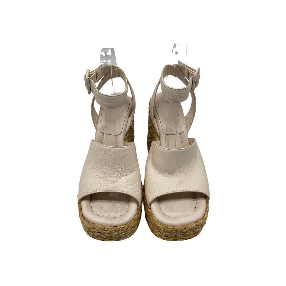 Paloma Barcelo Elegant Cream Clama Wedge Sandals Size 38 - Picture 4 of 6